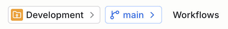 The branch selector in the Knock dashboard.